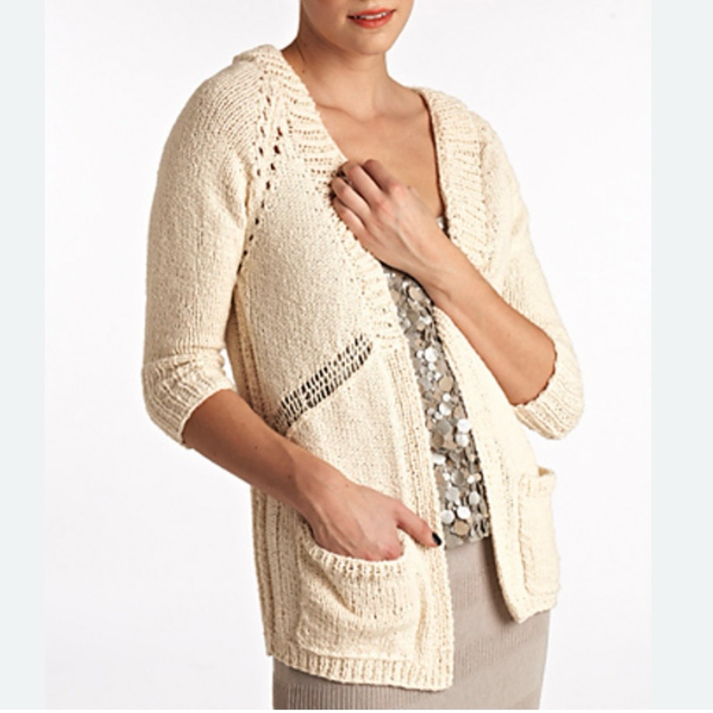 M. Patmos 100% Cotton Cardigan Sweater